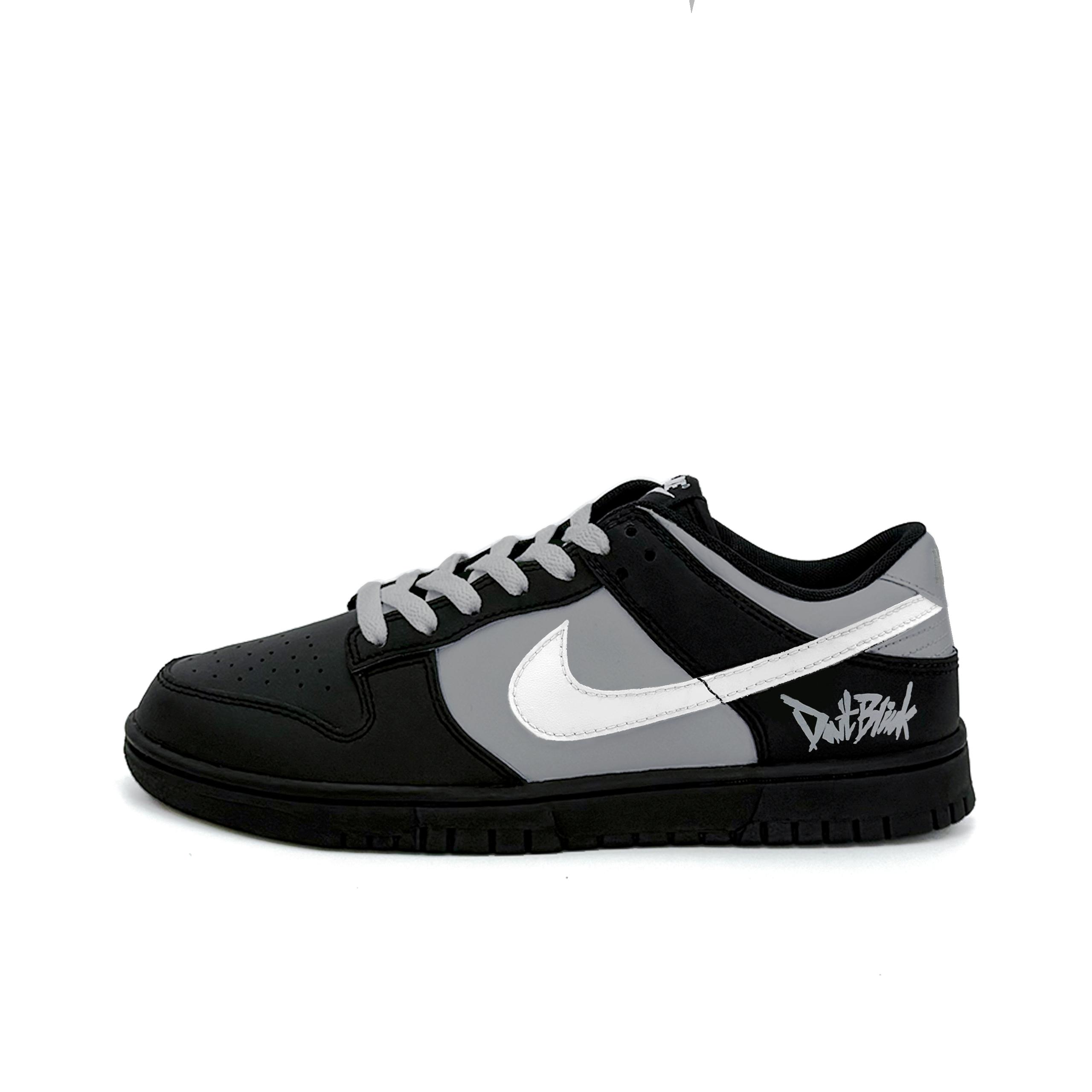 

Nike Dunk Ash Lantern Leather Low top Skateboard Shoes Men s Black White IO7606-010(Team471-) 43