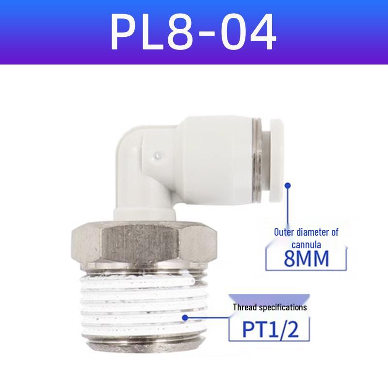 Yadake Pneumatic Threaded Quick Connect Elbow Fitting PL4/6/8/10/12-M5-01-02-03-04
