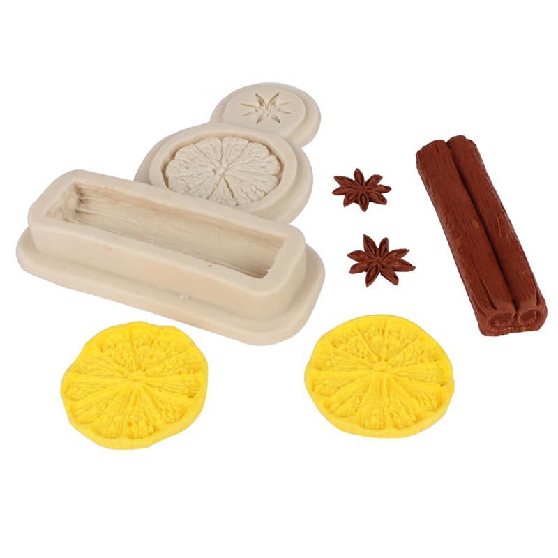 Lemon Cinnamon Star Anise Silicone Mold Cupcake Candy Baking Mold Fondant Tools