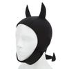 Cute Cartoon Animal Swimming Cap Diving Headgear with Chin Strap for Surfing Diving Black