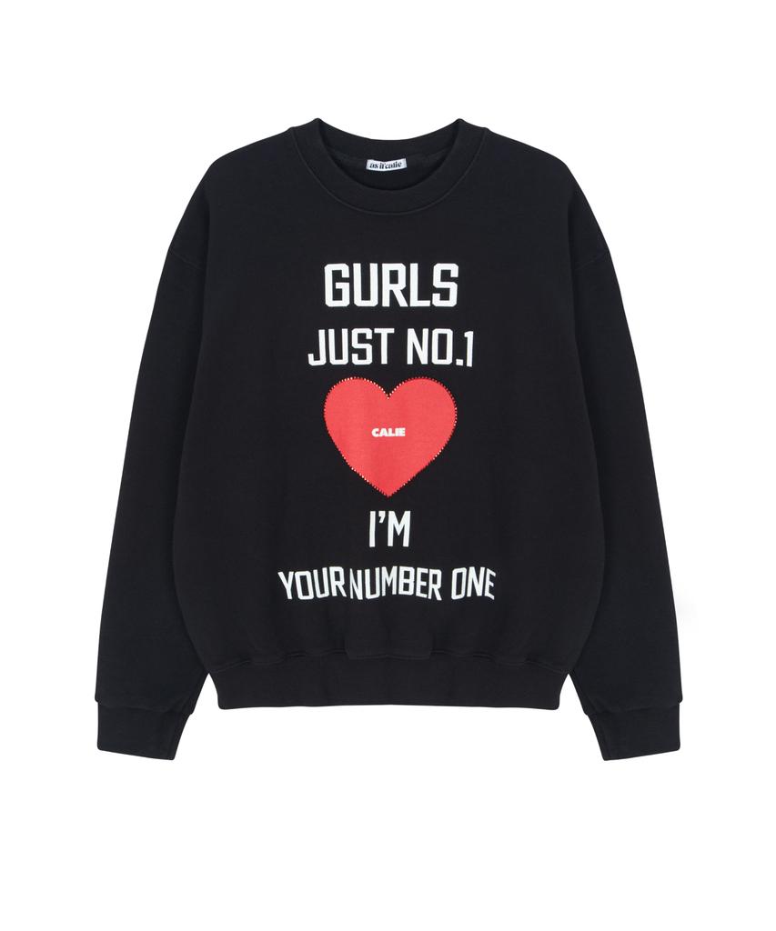 ASIF CALIE Gurls Just Sweatshirt Black