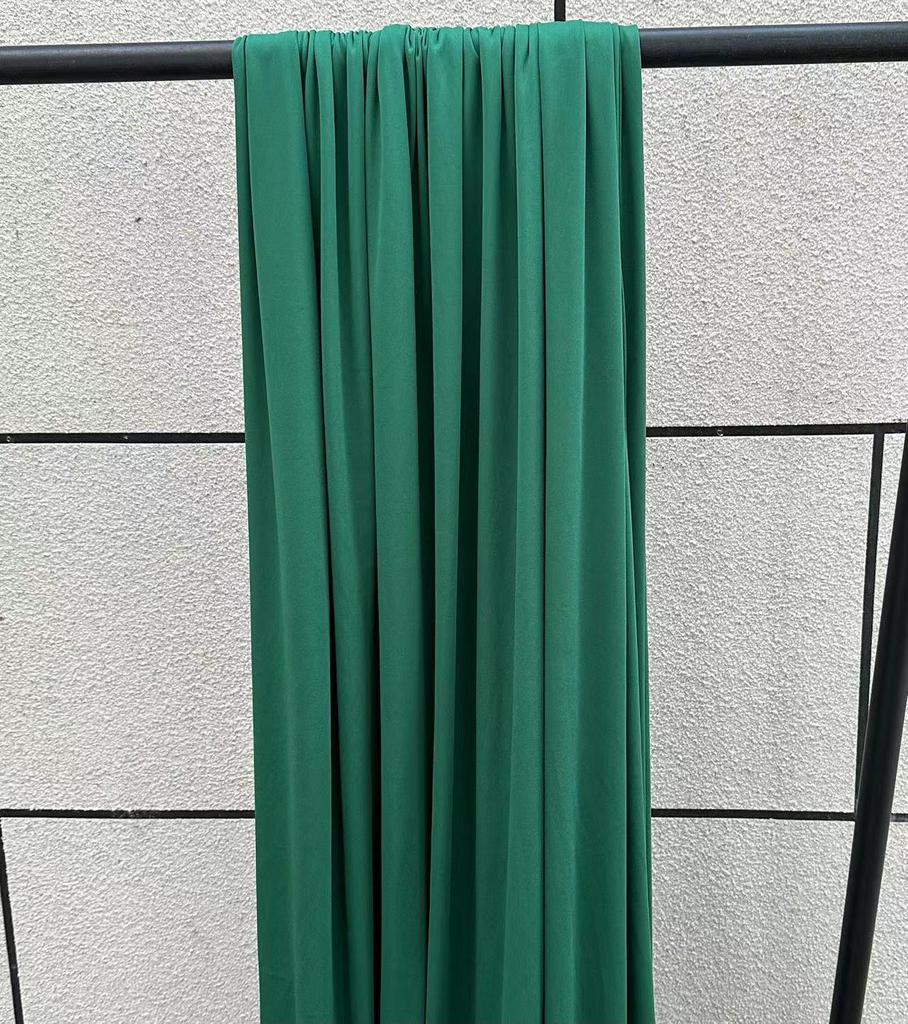 Green Stretch Milk Silk Fabric for Wedding and Hotel Drapes