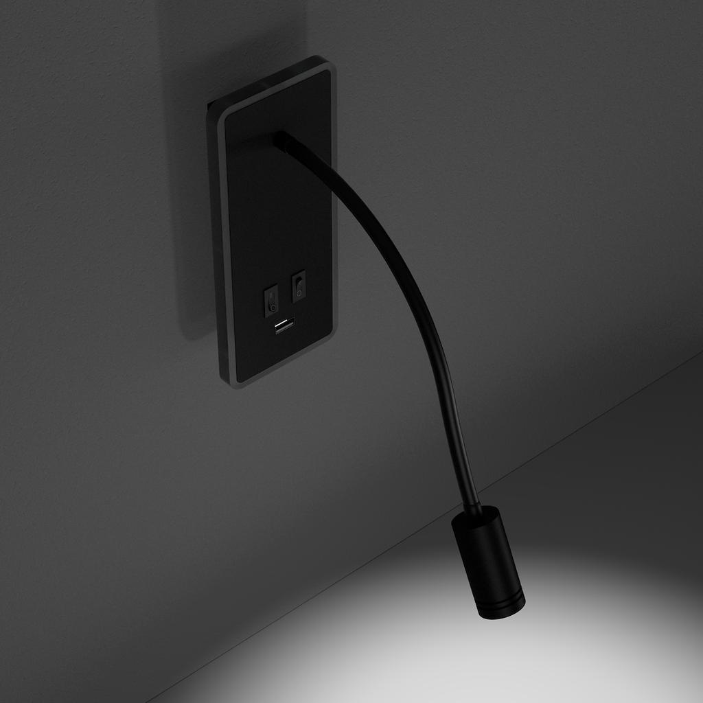 Base Night Lamp 8W+2W Black