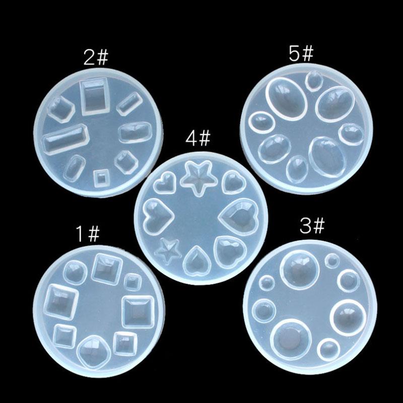 DIY Jewelry Tool Silicone Mould Round Oval Square Drop Pendant Earring Mold Handmade Craft Decoration Epoxy Resin Mold