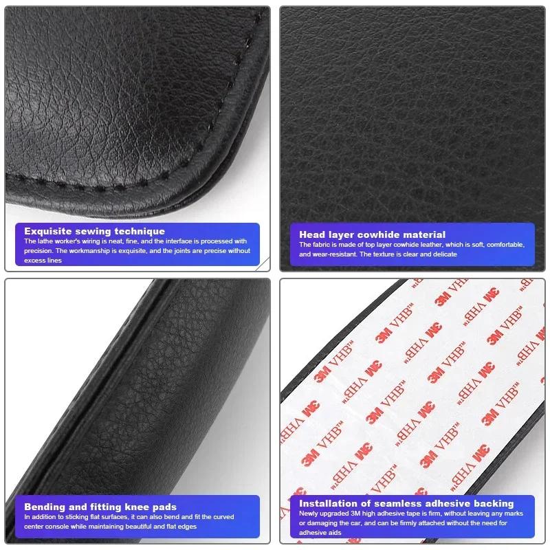 Leather Knee Pad Car Interior Pillow Comfortable Elastic Cushion for Toyota GR RAV4 Prius CHR Camry TRD GT86 Corolla Yaris Auris