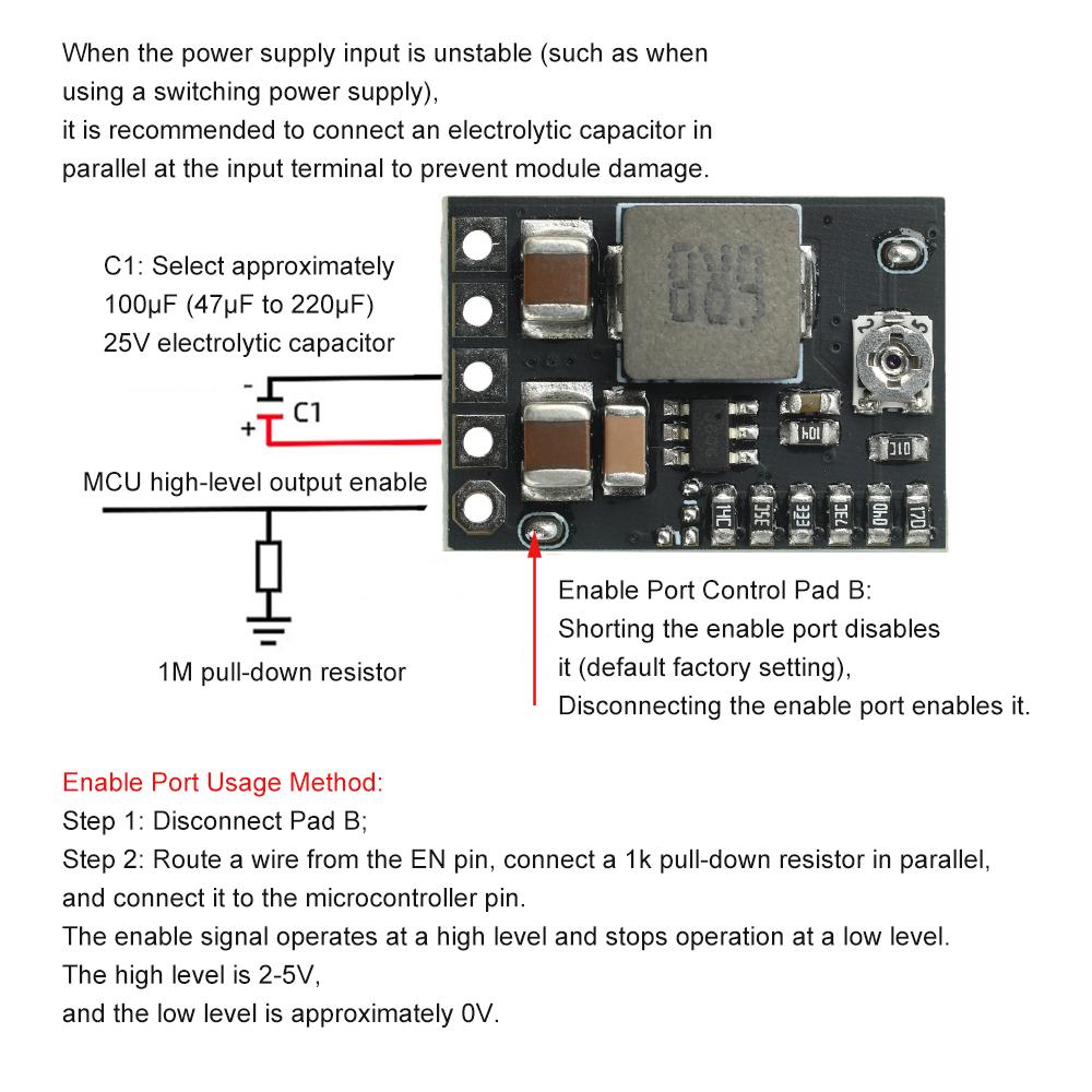 DC-DC Step Down Power Supply Module 4.5-20V To 1.8V/2.5V/3.3V/5V/9V/12V 2A Voltage Adjustable Buck Converter Voltage Regulators