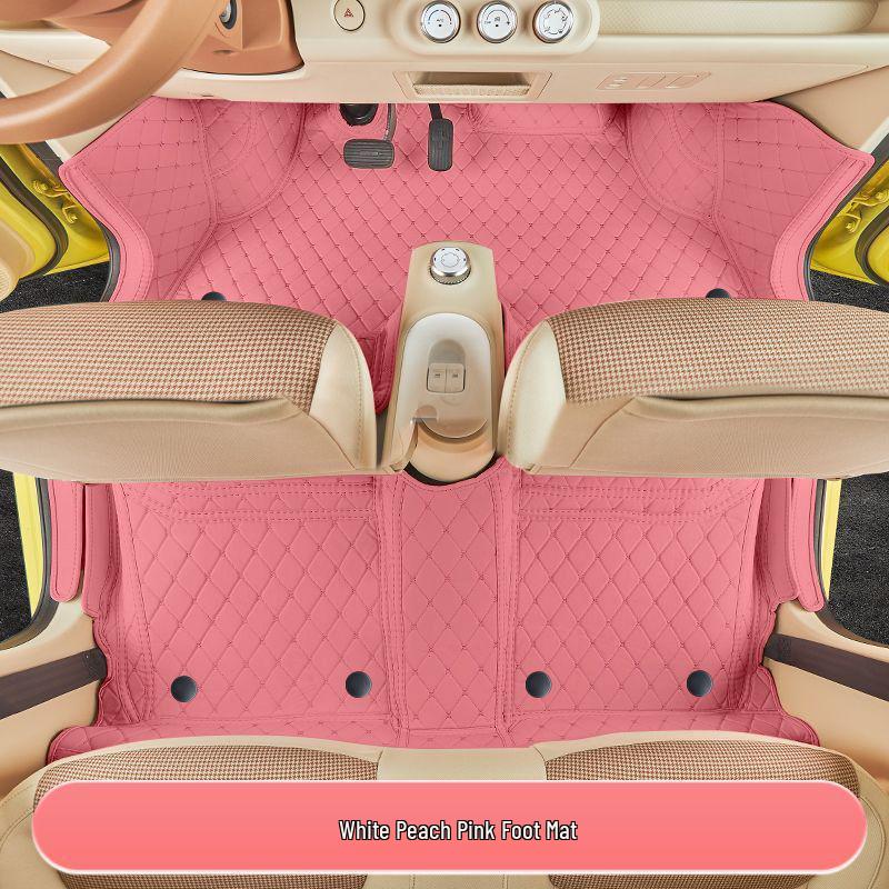 Compatible Floor Mats for Wuling Hongguang MINI EV Macaron Third Gen - Mini Silk Loop Carpet for Women Wuling Hongguang MINI 2021-2023