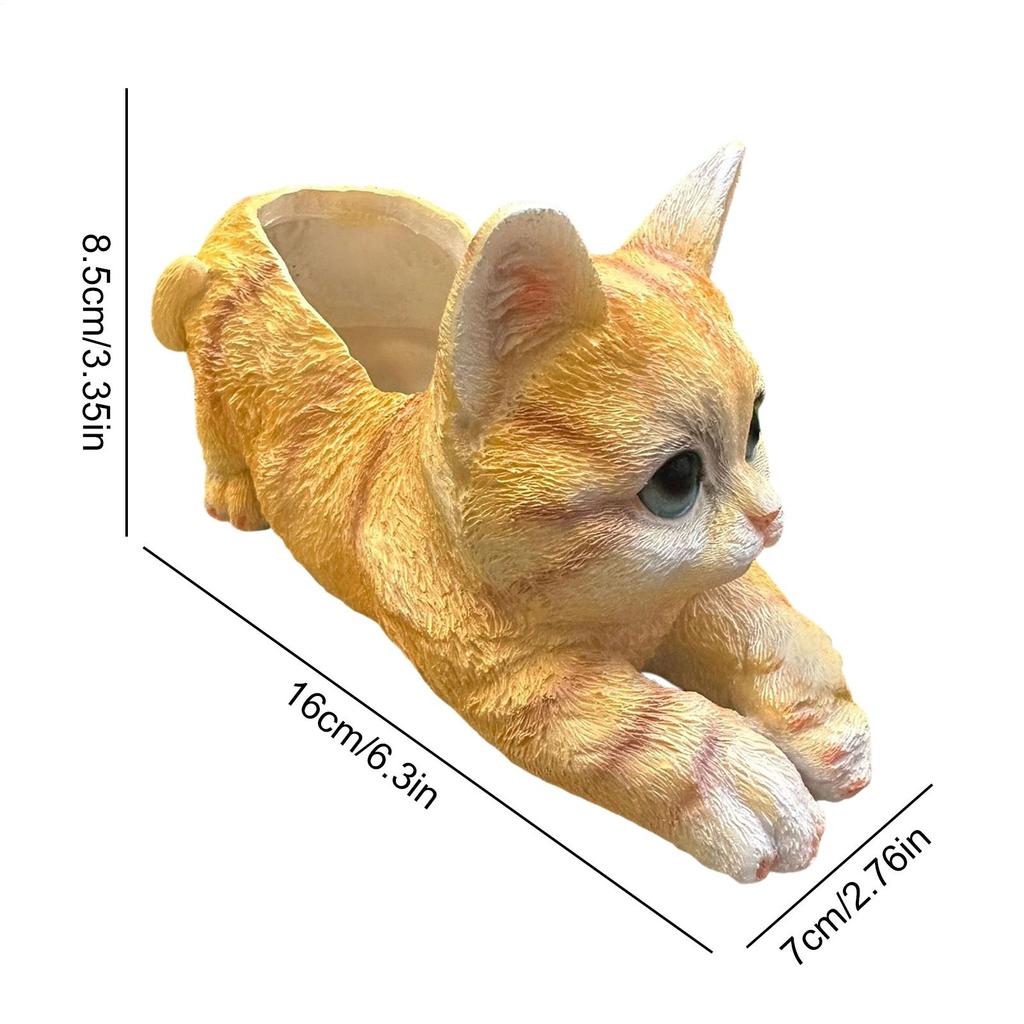 Cartoon Flower Pot Cute Cat Succulents Plant Pots Vase Animal Resin Pots Planter For Indoor Plants Flower Pot Cat Plant Pot