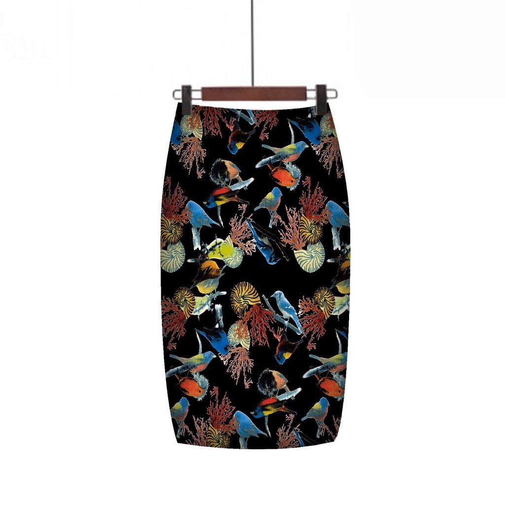 Digital Print Mid-Length Women's Skirt - Chic and Trendy