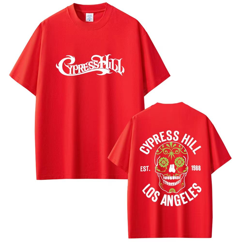 Rapper Cypress Hill T-shirt Skelet Grafisch T-shirts Unisex Dames Hip Hop Mode Streetwear Unisex Casual Katoenen Korte Mouwen Top