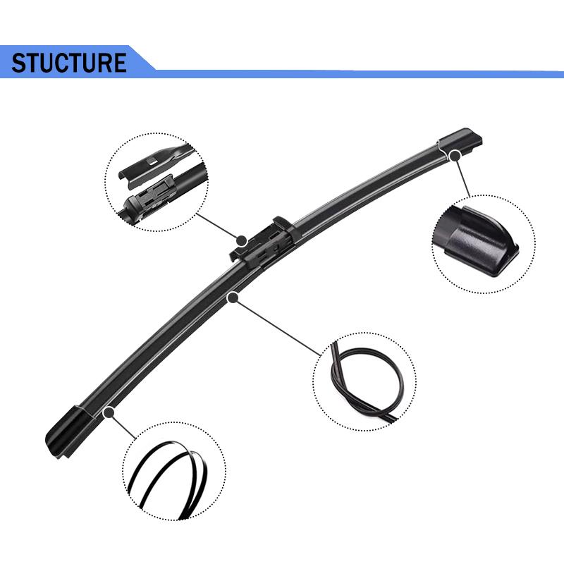 Wiper Blades For VW Passat B7  2012-2015 Front  Windshield Clean Window Windscreen Auto Parts Car Rain Brushes 24''+19'