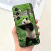 Cute F-Fubao Animal Panda Phone Case For Samsung S25,S24,S21,S22,S23,S30,Ultra,S20,Plus,Fe,Lite,Note,10,9,5G Black Cover