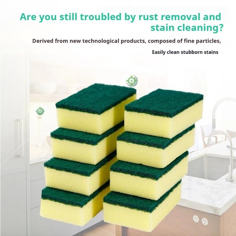 High Density Double-sided Sponge Wiping, Household Cleaning Utensils,dishwashing Cloth,kitchen Supplies, Scouring Pad, Pot Brush