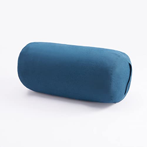 Topfinel Futon Storage Bag, Cushioned Futon Storage Case, Futon Storage, Futon Clothing Case, Down Comforter Storage, Handles, Lid, Round, Blue (35 x