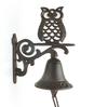 American Owl Cast Iron Bell - Perfect for Garden, Courtyard, Wall Decor, and Creative Home or Inn Accessories Home Decor