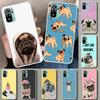 Süße Mops Hund Handyhülle Cover für Xiaomi Redmi Note 15 14 13 12 11 Pro Plus 14S 12S 11S 11T 11E 10S 10 Personalisierte Fundas Redmi N
