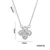 Influencer Style Titanium Steel Four-Leaf Clover Necklace: Elegant Women's Clavicle Chain, Light Luxury, Fade-Resistant
