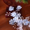 Hand-Woven Pearl Bridal Hair Comb for Photography and Special Occasions