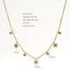 Women's Non-fading Titanium Steel Star Necklace with Rhinestones - INS Style Fashion Clavicle Chain, Light Luxury Design