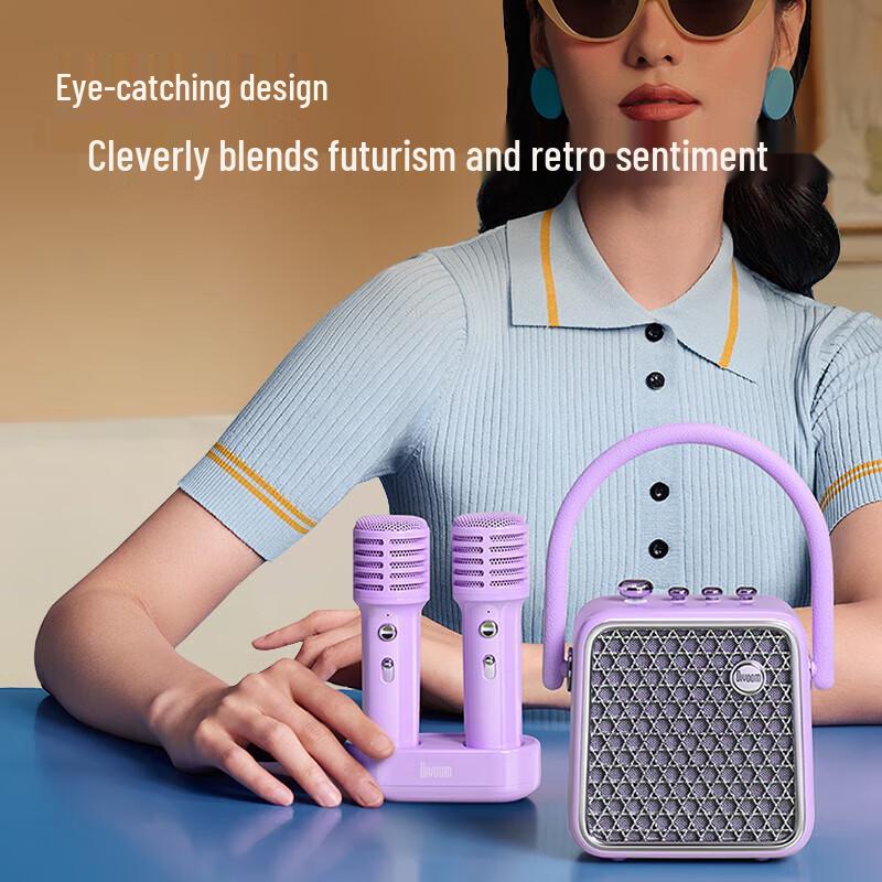 Dianyin Wireless Karaoke Speaker with Dual Microphones