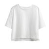 Summer Black Premium Atmosphere Basic Shoulder Short Sleeve T-Shirt Women's Crew Neck Niche Cotton Top