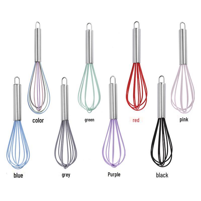 Silicone Kitchen Utensils Set: Ladle, Spatula, Scraper, Turner, Oil & Basting Brushes, Whisk, Tongs