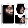 Lana Del Rey (15)Flannel Toilet 3 Piece Set Soft Bathroom Rug Non-Slip Toilet Seat Cover Bathroom Home Decor