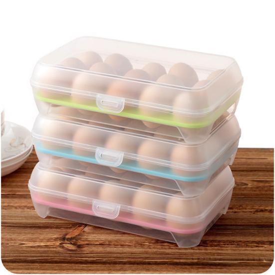 Refrigerator 15 Eggs Storage Box Holder Food Airtight Durable Container Case