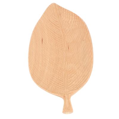 Leaf Shape Wood Plate Storage Trays Tea Tray Dessert Dinner Bread Fruit Snaks Food Display
