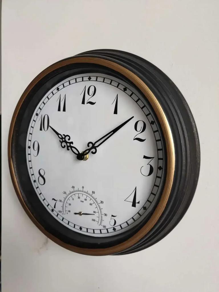 Outdoor Garden Large Wall Clock Vintage Waterproof Clocks Thermometer Nordic Modern Wall Watches Home Decor Living Room GiQ4J3Z3