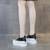 8 Inner Height Increase Casual Women's Shoes Autumn New Small Muffin Platform White Shoes Leather Small Size Board Shoes