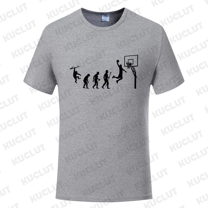 Fashion T-Shirts Male Tshirts Men Summer Tee Shirt Women Basketball Evolution Top Tees Casual Fashion Boy Brand Tee Clothing