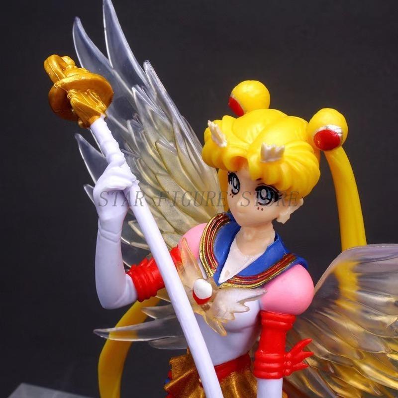 Eternal Sailor Moon Tsukino Usagi Action Figure Anime Figurine 17cm Cake Accessories Car Decoration Collectible Model Toys Gifts