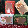 4pcs With Window Christmas Gift Boxes Gingerbread Theme Treat Boxes Bakery Boxes  Xmas Party