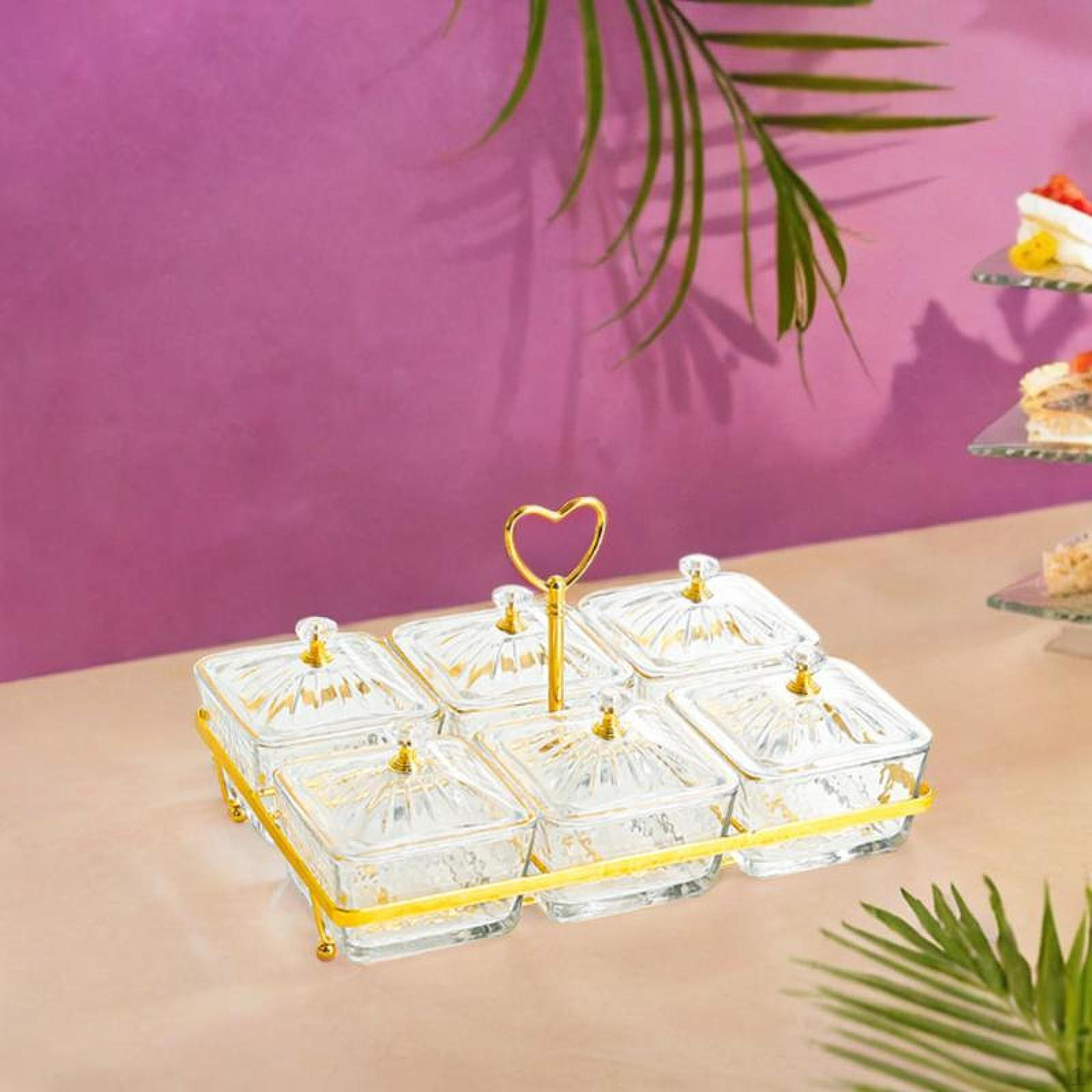 

Dried Fruit Plate ,Appetizer Plate, Food Storage Container ,Divided Serving Platter, Candy чистий