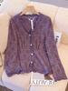 Plus Size Women's Elegant Purple Lace Top & Skirt Set for Spring/Autumn (130-300 Jin)