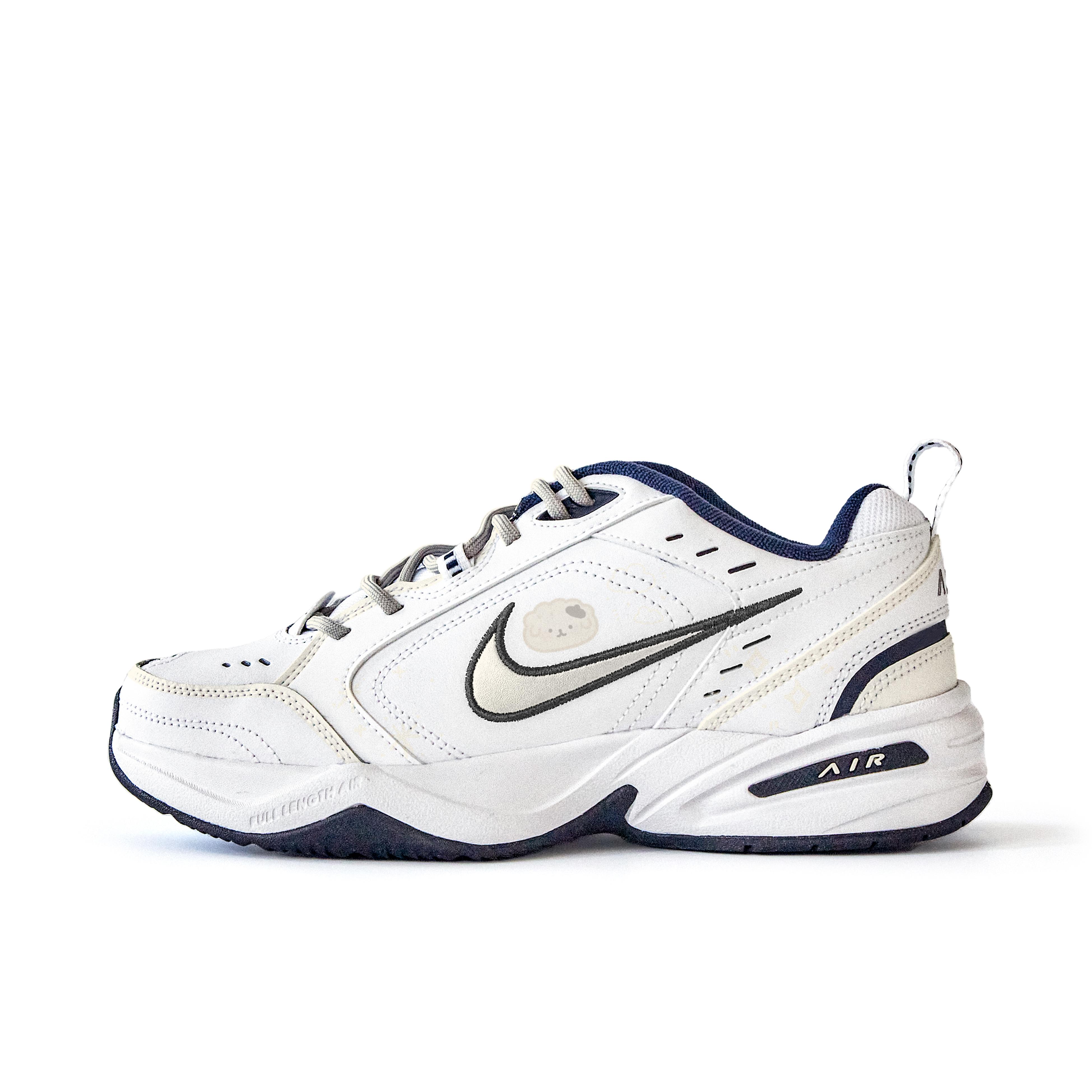 

Nike Air Monarch 4 Slip Resistant Abrasion Resistant Low top Chunky Sneakers Unisex White Yellow 415445-102 (Team746-) 44