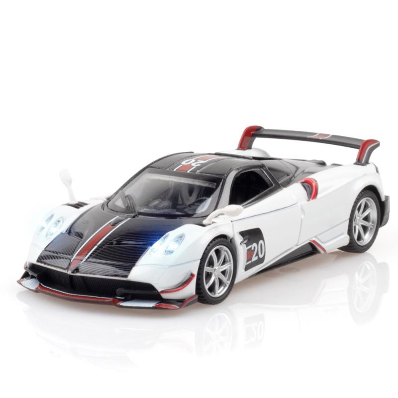 

1:32 Huayra сплав модель автомобиля имитация металлический спортивный автомобиль игрушка со звуком свет для мальчиков подарки