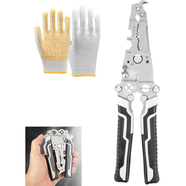 18 в 1 инструмент для зачистки проводов, складной, 2025 модернизированный 18-в-1 многофункциональный складной инструмент для проволоки, Allycharm 18 в одном многофункциональный складной инструмент для проволоки