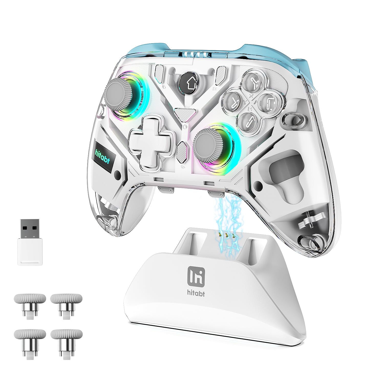 

Hitabt S30A PC Motion Hall Joystick 3 Pairs of PC App 2024 New Arrival for Wireless Controller ALL Controller, Controller, Control, & Triggers,