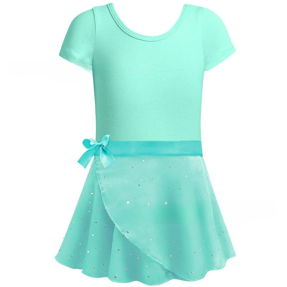 Girls Love Dance Skirt Girls Four Seasons Short-sleeved Ballet Practice Clothes Performance Clothes