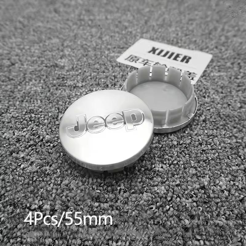 4Pcs Original Car Wheel Center Hub Cap Cover For Jeep Renegade Compass Grand Cherokee Wrangler Jk Gladiator Patriot Liberty