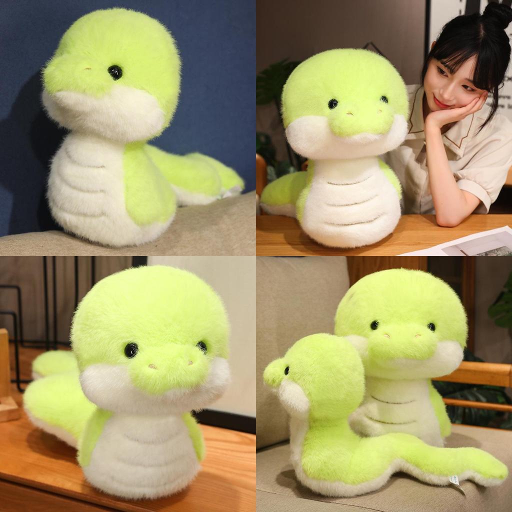 Plush Toy Snake Doll Stuffed Animal Pp Cotton Filled Toys For Kids Green Gifts