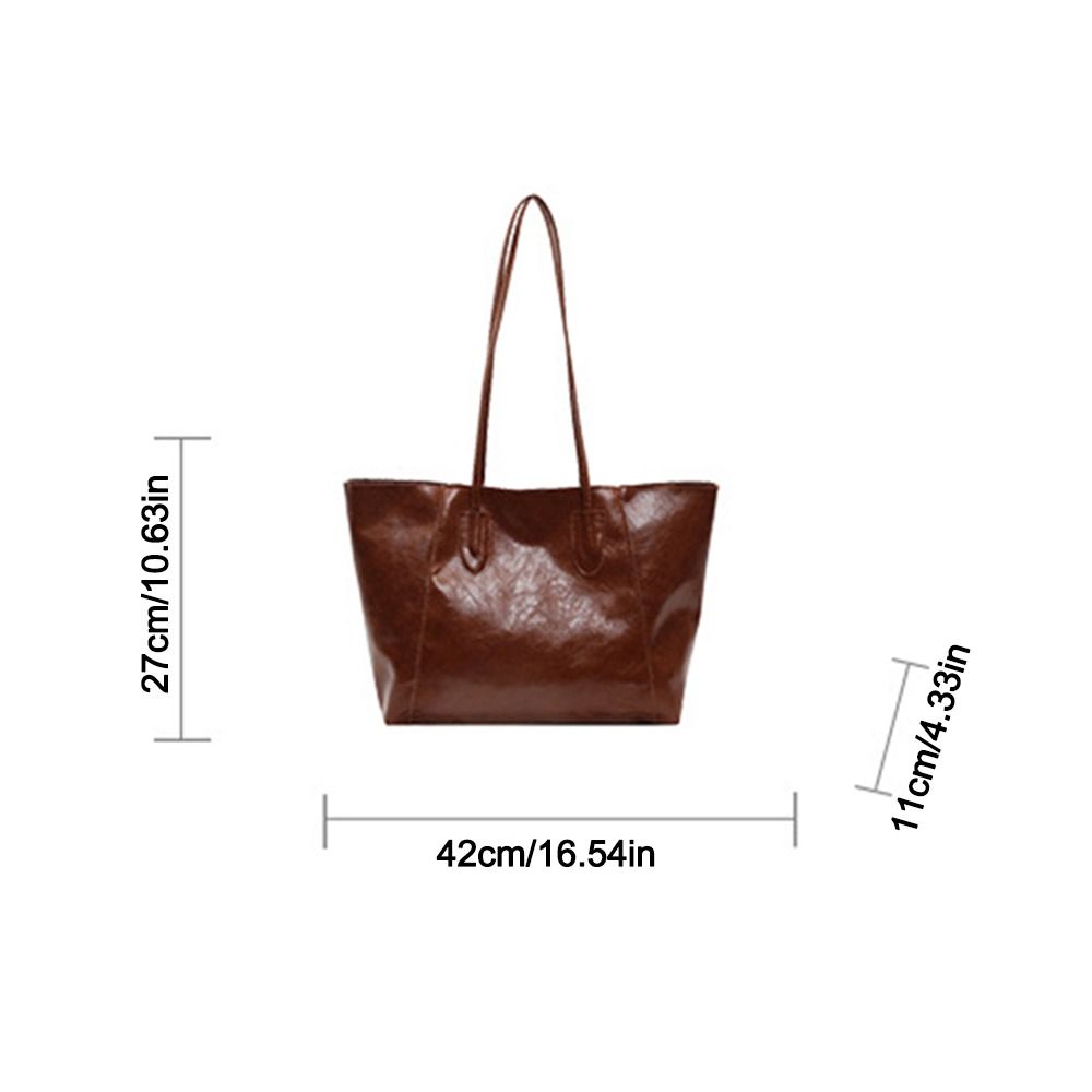Fashion Shoulder Bag PU Leather Women Tote Bag Soft Large Capacity Shoulder Bag Crossbody Bag Soft Underarm Pouch