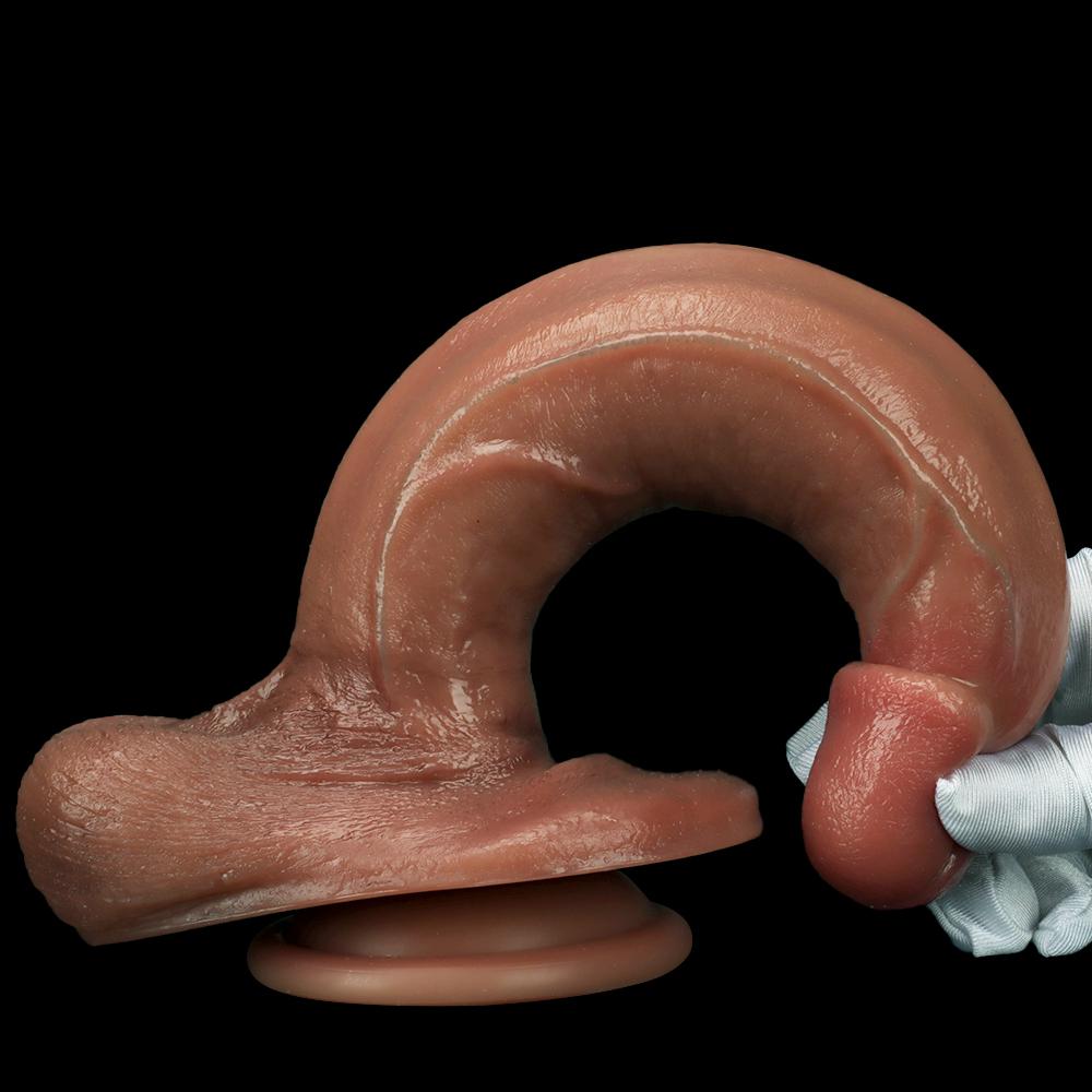 Tekuté silikonové simulační dildo s přísavkou Žena masturbátor Popruh na penis na penis Realistický penis Fisting Slave BDSM