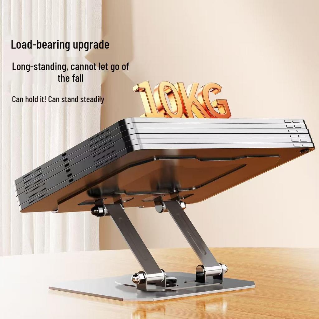 360° Metal Laptop and Tablet Stand with Cooling Support for Office and Gaming