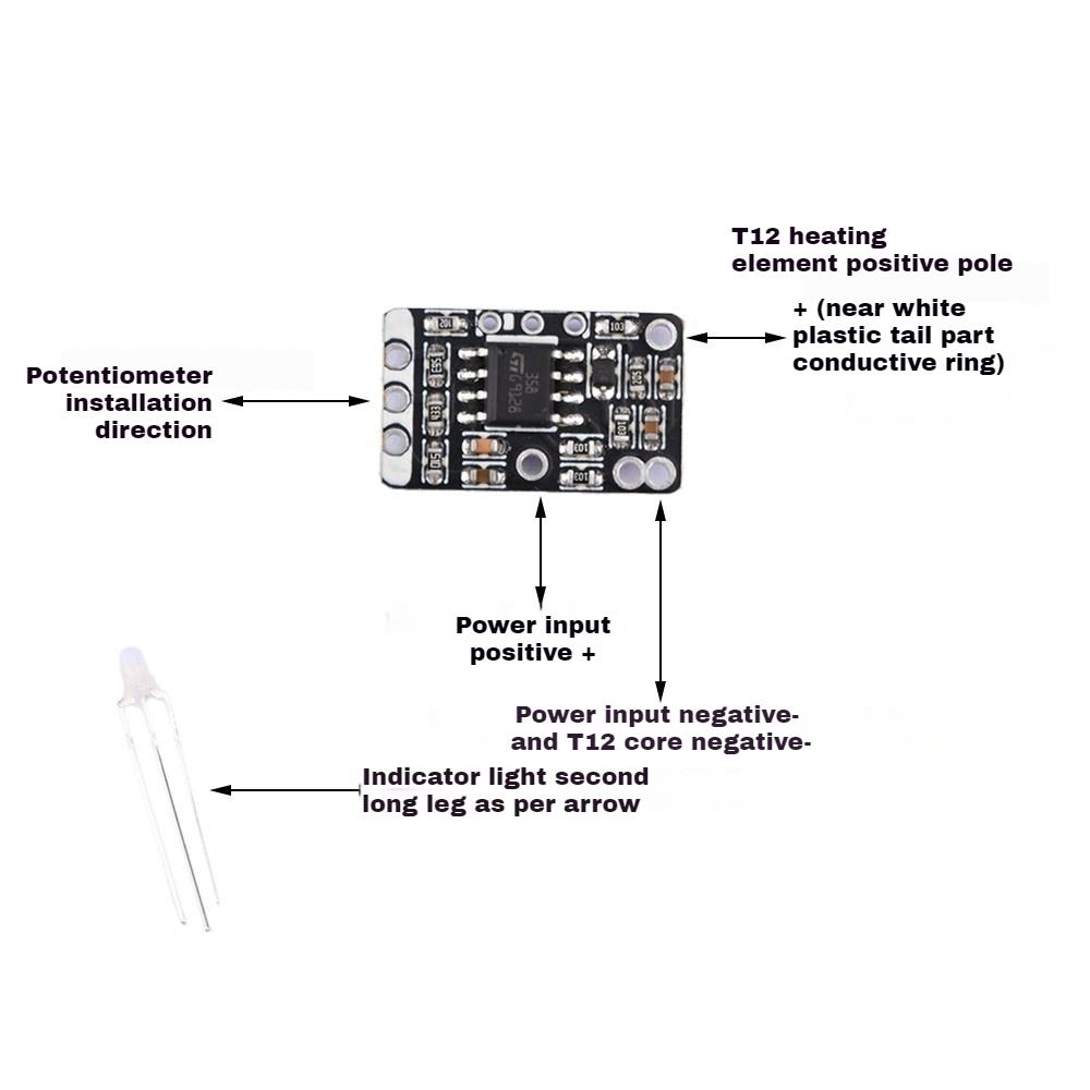 DC18~24V Mini T12 Soldering Station Temperature Control Board Soldering Iron Main Control Board Soldering DIY Accessories