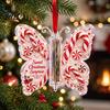 Santa Claus Ornament Christmas Cash Gift Ornament, Acrylic Butterfly Money Holder with Built‑in Unique Gifts Clear Compartment, Holiday Hanging for