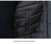 Men's 2025 Winter Removable Liner Down Jacket: Thick Warm White Duck Down Business Casual Coat