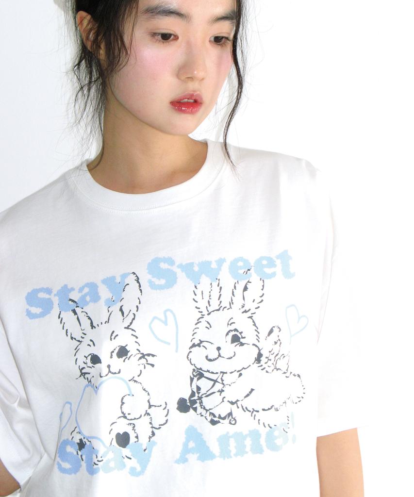 AMES-WORLDWIDE Sweet Rabbit Tee White